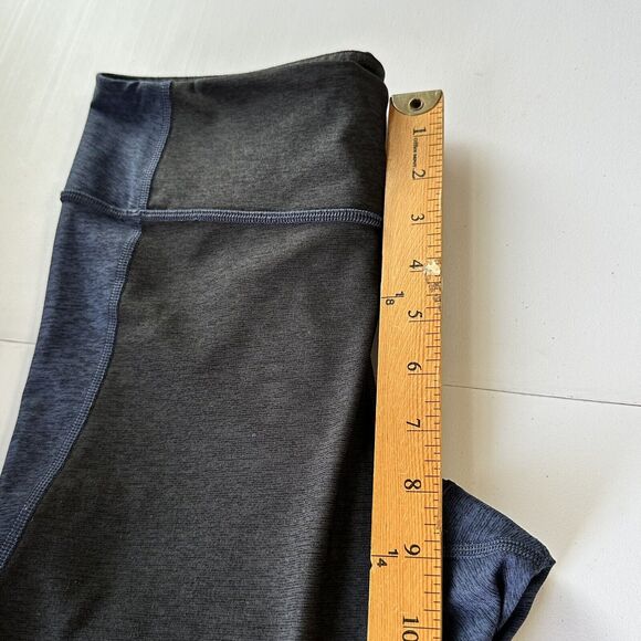 Outdoor Voices Leggings Womens Medium Blue Black Two Tone Crop Workout Gym - Picture 10 of 12